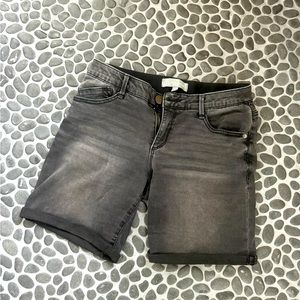 Faded black Wit & Wisdom denim shorts